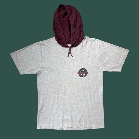 90s vintage Vuarnet hooded t-shirt single stitch hoodie retro french sportswear. - Picture 2 of 7